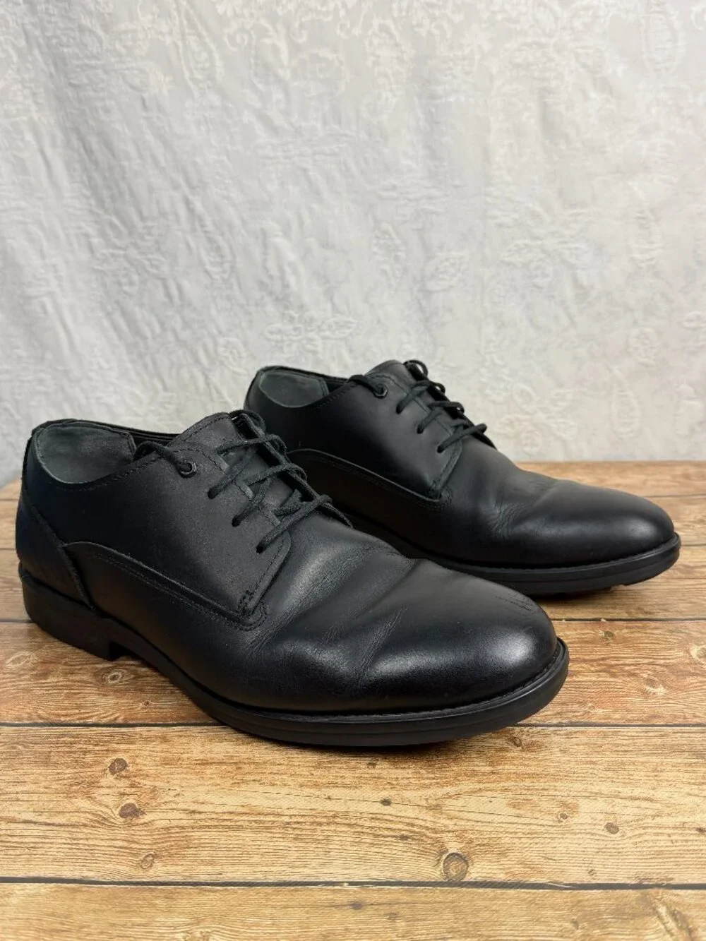 Timberland Men's Size 13 Black Leather Lace-Up Oxford Dress Shoes Classic